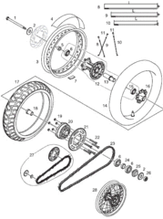 Kettensatz MZ SM SX 16x49 (428 X-Ring - Kette) DID VX Schwarz