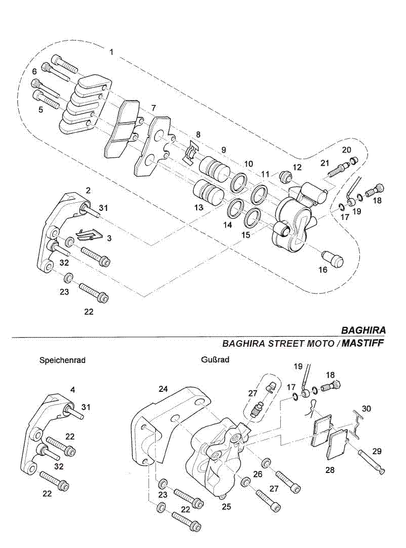 Bremssattel vorn