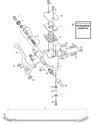 Bremshebel alternativ silber