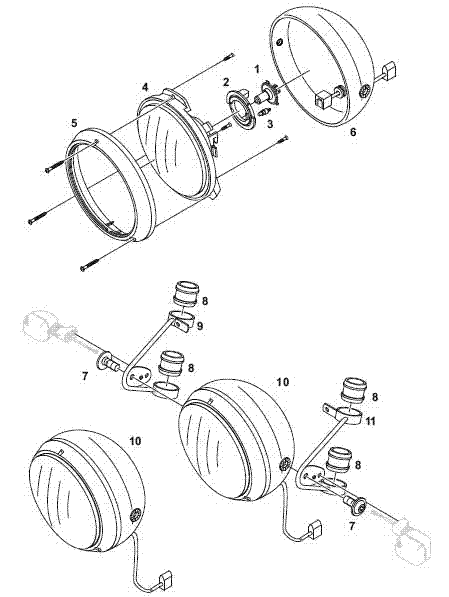 Scheinwerfer / Anbauteile RT