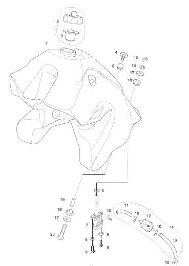 Kraftstoffschlauch SM SX 20cm