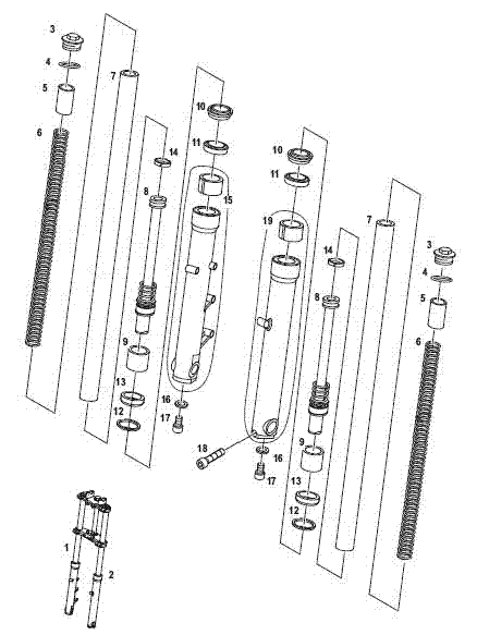 Zylinderschraube Telegabel unten