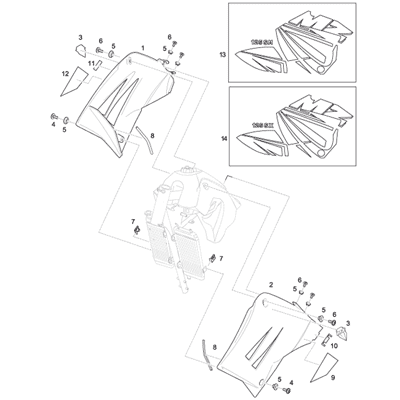 Anbauteile Tankspoiler