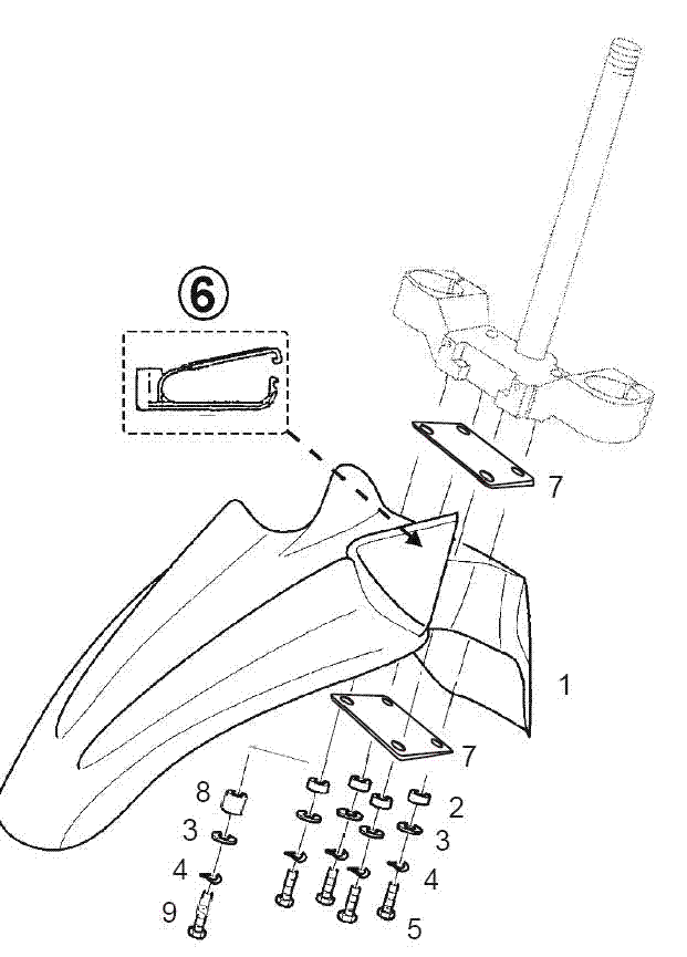 Leitungsclip (Fhrung Tachometerwelle)